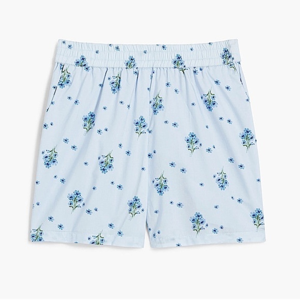 NWT HILL HOUSE Kid’s Floral Cotton Seersucker Elastic Waist Pull On Shorts 5/6 T